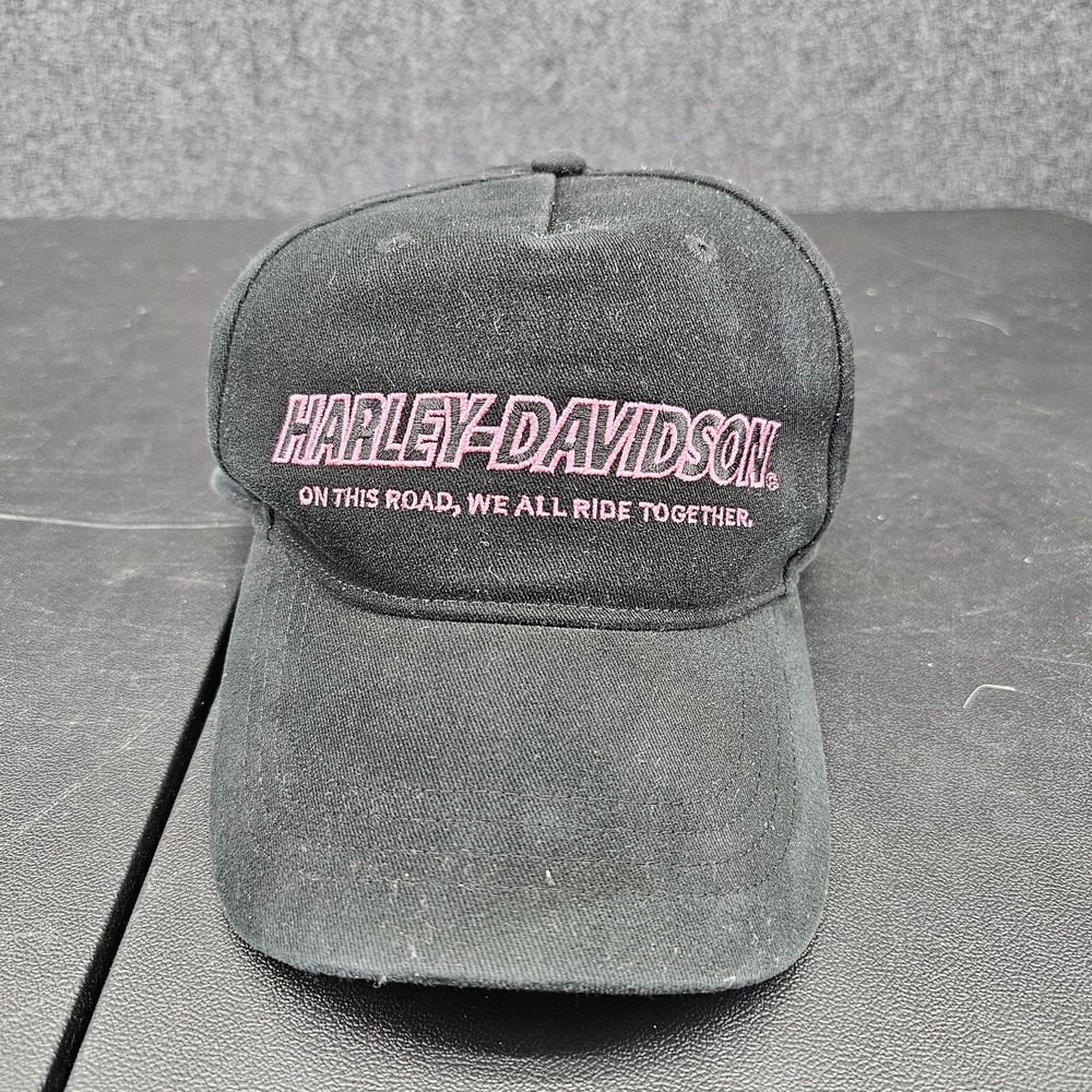 Harley Davidson Woman's Pink Adjustable Baseball Embroidered Cap Authentic HD